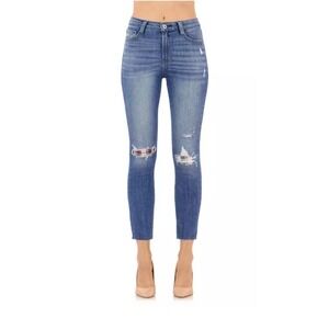 Morrison Womens Denim‎ Groupie Mid-Rise Skinny in Nirvana Distressed Size 25 New